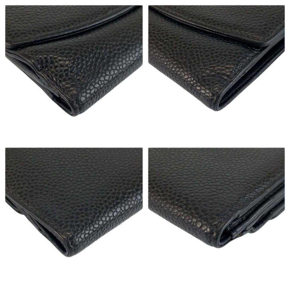 CHANEL Vintage Black Leather Logo Wallet - Picture 7 of 10